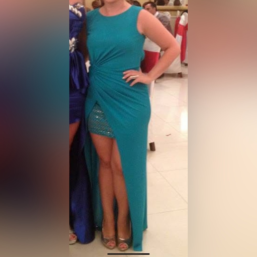 MaxMara Teal High Low Dress